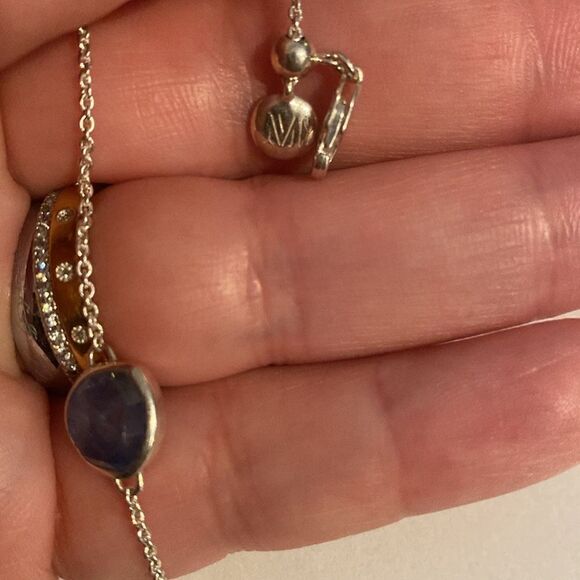 Monica Vinader Siren Fine Chain Bracelet Sterling Silver - Kyanite - Picture 5 of 7